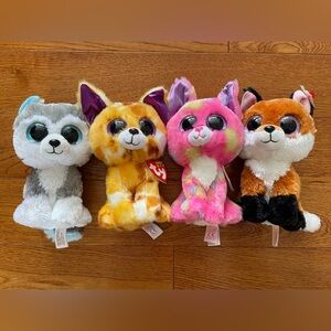 Set of 4 Dog Themed Beanie Boos 6”